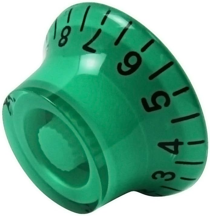 FLEOR 4pcs LP Guitar Knobs Green Top Hat Style Speed Control Knobs Compatible with LP Style Electric Guitar - Image 2